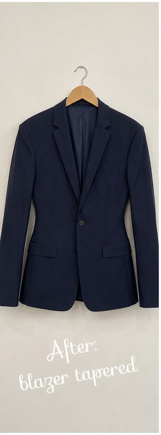 After blazer tapering