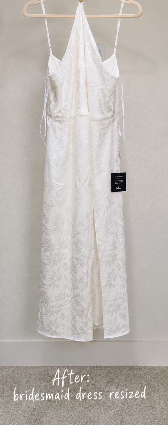After bridesmaid dress resizing