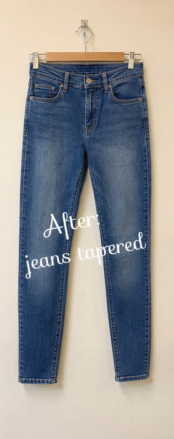 After jeans tapering