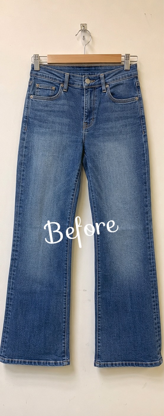 Before jeans tapering