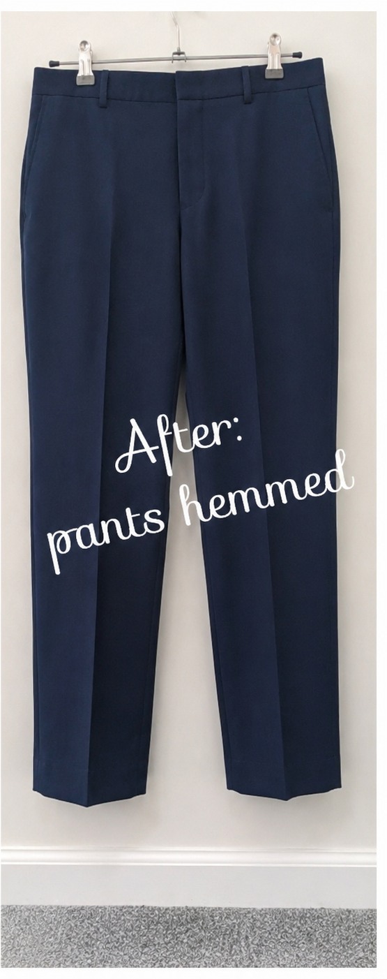 After dress pants hemming